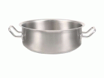 Alacsony lábas rm.acél átm:40cm mag:20cm kb.ürt:25l tripla alj