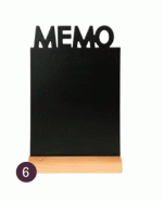 Securit® sziluett kréta tábla "MEMO"- fa alap, krétamarkert tartalmaz, 34,5x21x6cm (SEC1053)