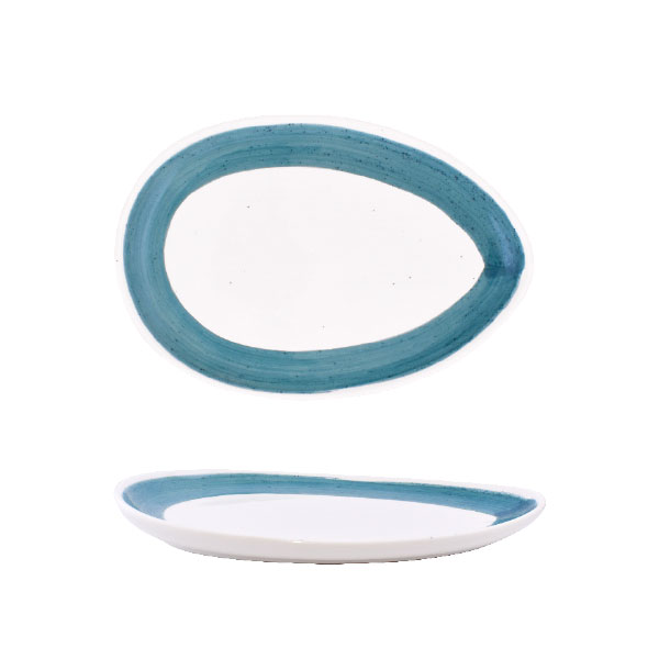 LAPOSTÁNYÉR PORCELÁN AQUA 31X21CM (AVA2567)