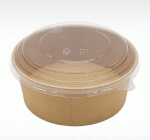 Papírtégely - Salátás - Kraft - PET tetővel - 820 ml - Ø150 mm * 60mm (SZSTD0820)